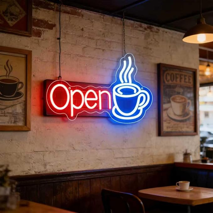 Coffee Open Neon Sign, Coffee Led Neon Light Signs - Image 5