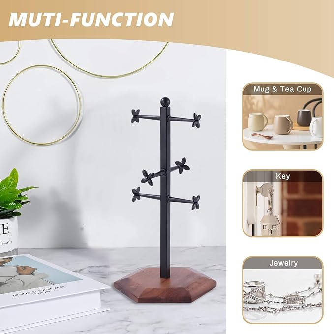 Coffee Mug Holder, Mug Tree for Counter, Cup Holder - Image 4