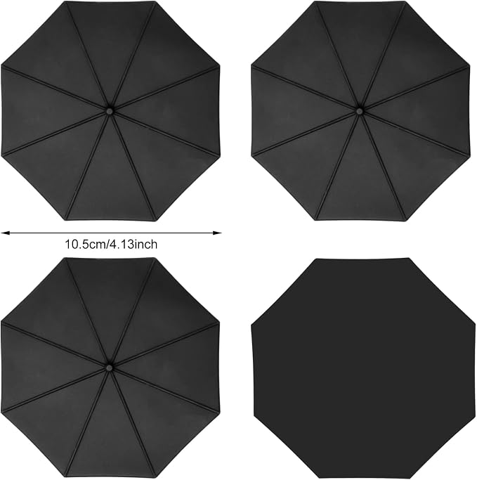 Honbay 4PCS Creative Silicone Cup Lids Umbrella Shaped Mug Covers Coffee Cup - Image 2