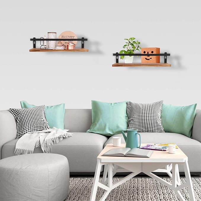 PHUNAYA Floating Shelves, Wall Mounted Shelf - Image 4