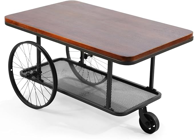 21.6inch Height Rolling Bar Cart by BOKKOLIK