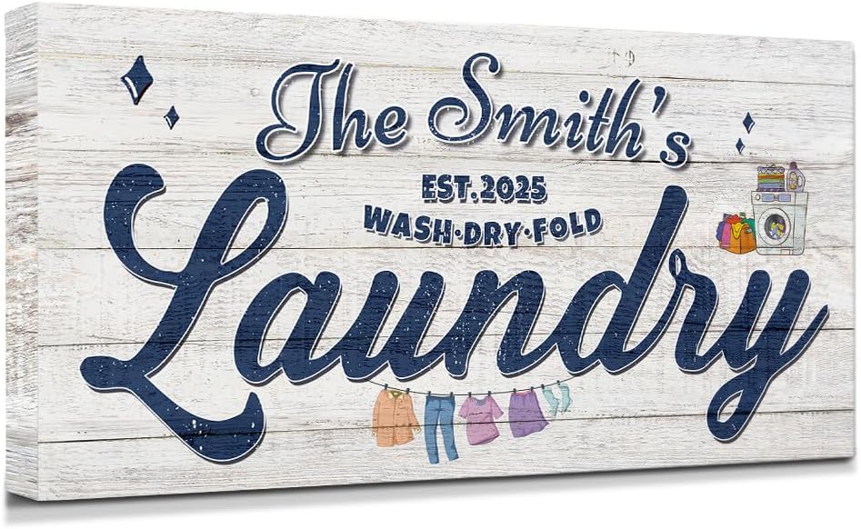 IPIC - Personalized Laundry Room Sign, Custom Canvas Wall Art by IPIC