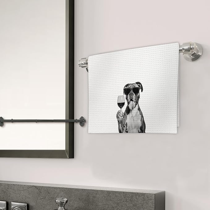 Boxer Dog Gifts Wine Kitchen Towels, Gifts - Image 3