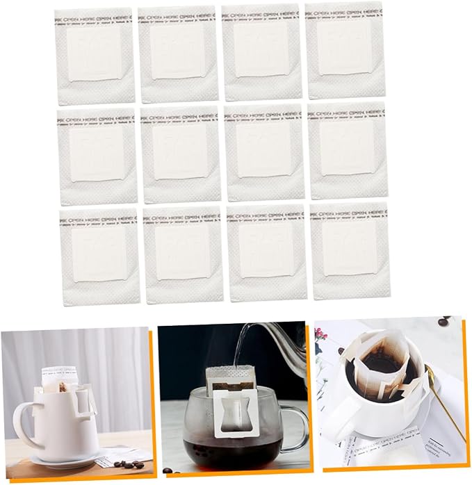 PRETYZOOM 50pcs Hand-poured Filter Coffee Filters Drip Tea Bags - Image 5