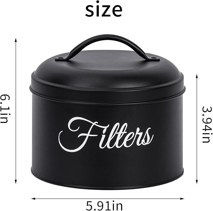 Black Enamel Basket Coffee Filter Holder - Image 2