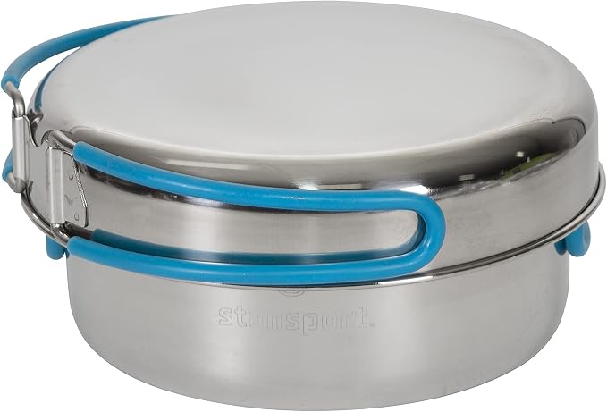 Stansport Stainless Steel Camping Cookware Set – Durable Nesting Mess Kit - Image 2