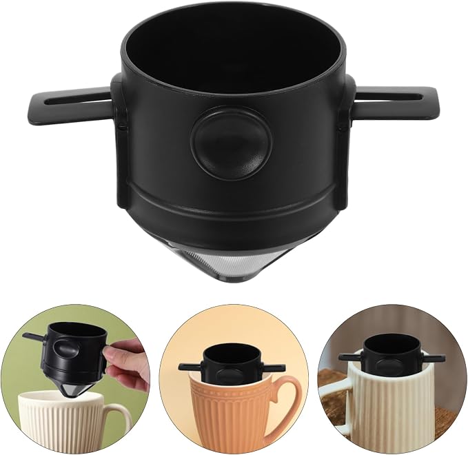 Stainless Steel Double Layer Collapsible Coffee Filter Funnel Portable Drip - Image 6