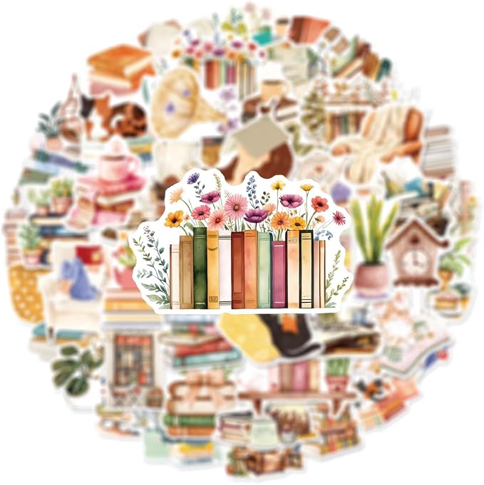 50pcs Realistic Bookish Stickers - Image 5