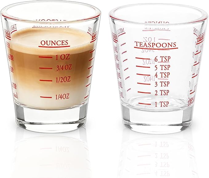 Shot Glasses Measuring cup Espresso Shot Glass Liquid Heavy Wine 2 Pack by BCnmviku