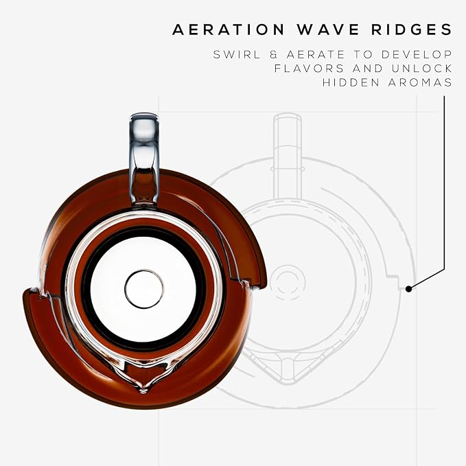 AVENSI WAVE - COFFEE - CYCLONE Sensory Carafe - Glass - 1 piece - No Cork Lid - Image 3