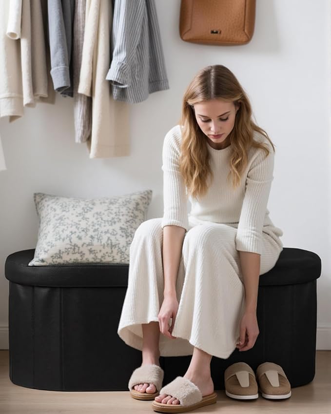 AmasSmile Footrest Ottoman Bench - Image 4