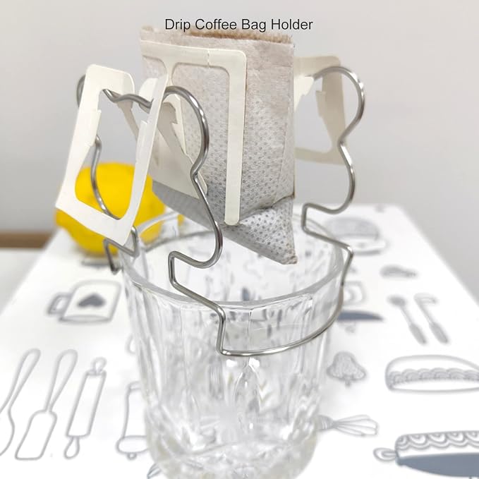 Tyenaza Drip Coffee Bag Holder, 304 Stainless Steel Coffee Powder Filter Bag - Image 5