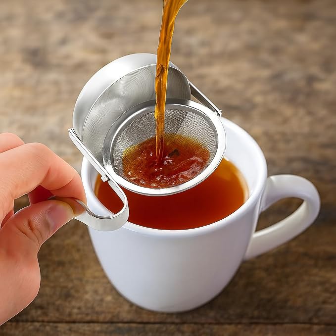 HIC Kitchen Tip Tea Strainer, 18/8 Stainless Steel, Loose Leaf Tea Filter - Image 5