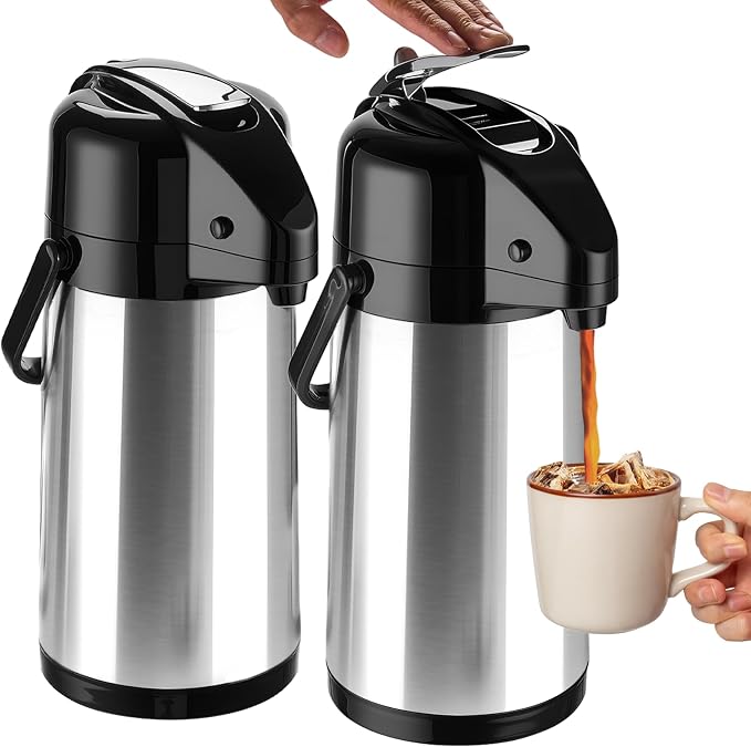 Upgraded Airpot Coffee Carafe - 84oz/2.5L Coffee Carafe by Ratrabas