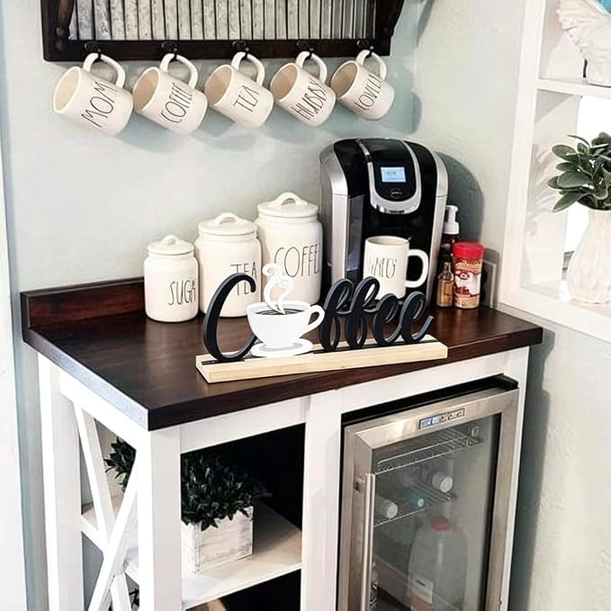 Wooden Coffee Tabletop Sign Farmhouse Bar decoration - Image 5