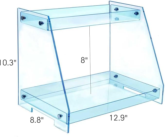 ROYALITA 2 Tier Pink Heart Bathroom Countertop Organizer Display Shelf - Image 3