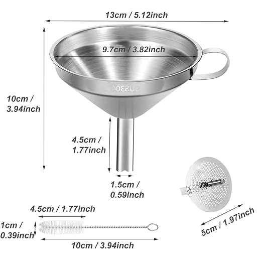 Stainless Steel Kitchen Funnel, 4.3-Inch Food Grade Metal Funnel - Image 2