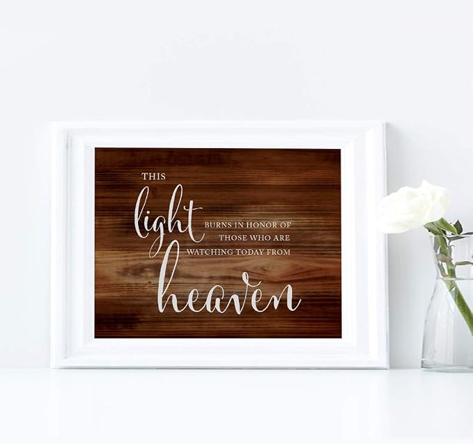 Andaz Press Wedding Party Signs, Rustic Wood Print, 8.5x11-inch, This Light - Image 4