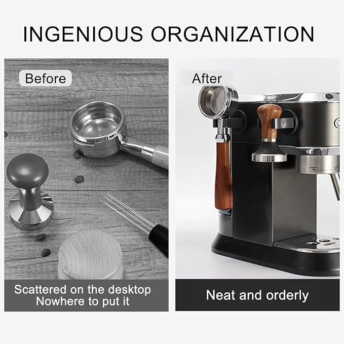 OULIGET Wall Mounted Magnetic Hand Tamper Holder, Portafilter Organizer Fit - Image 2