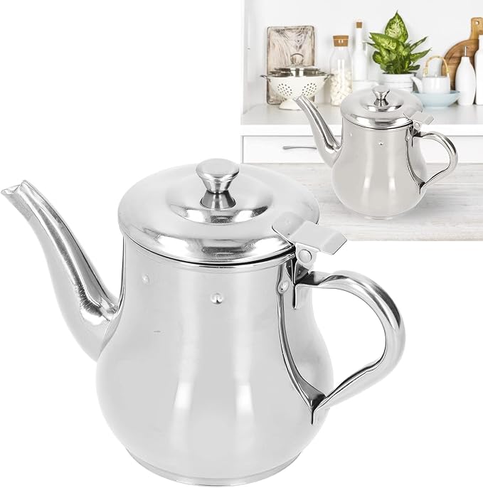 OUKENS Teapot with Removable Strainer, 30oz Stainless Steel Gooseneck Pour Over - Image 4