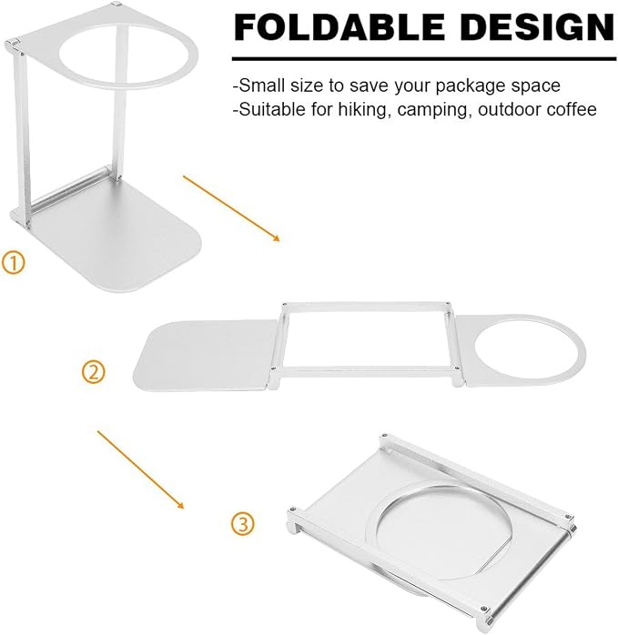 Tnfeeon Portable Foldable Coffee Stand Aluminum Alloy Holder - Image 2