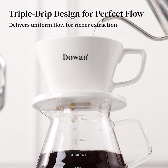 DOWAN Pour Over Coffee Maker, Non-Electric Pour Over Coffee Dripper - Image 3
