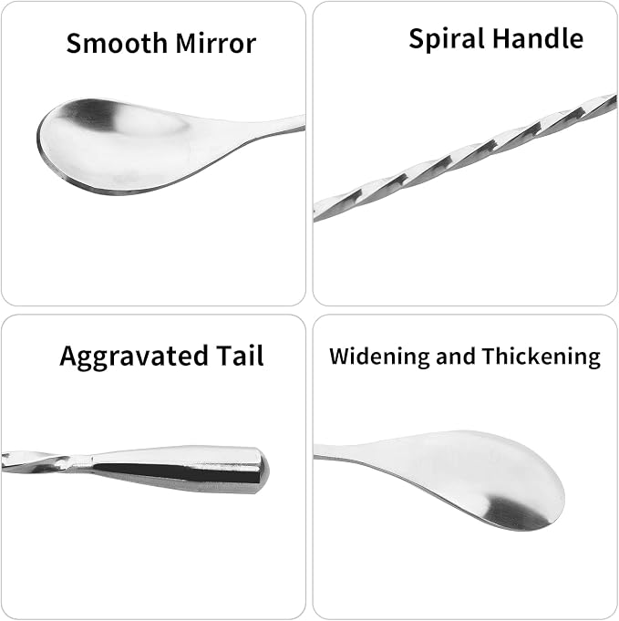 12 Inches Bar Spoon, Long Handle Mixing Stirrers - Image 6
