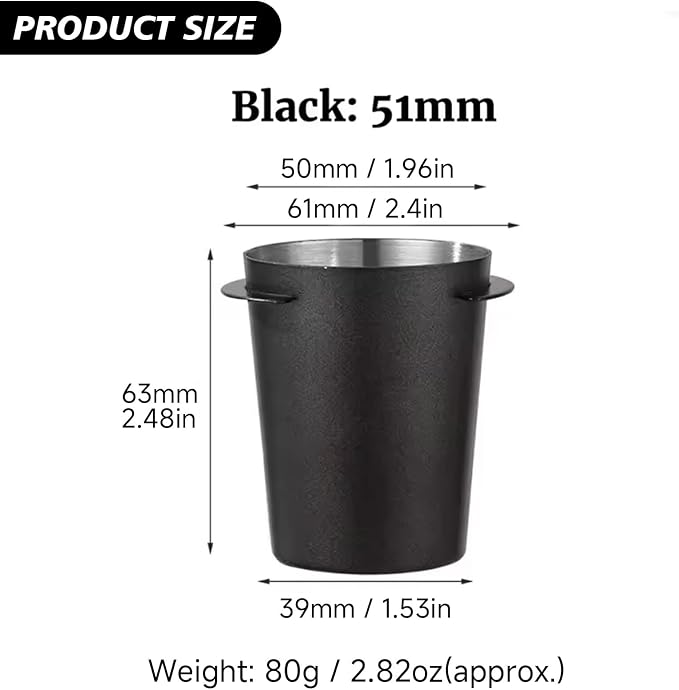 Coffee Dosing Cup 51mm, Stainless Steel Espresso Dosing Cup - Image 2