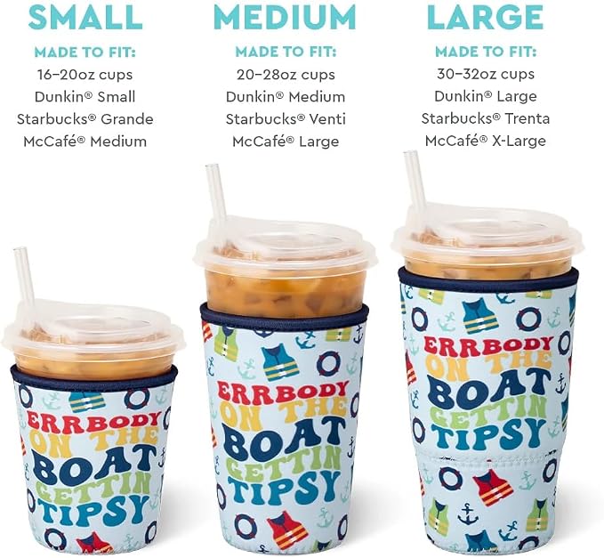 Swig Life Large Iced Cup Coolie, 30-32oz Iced Coffee Cup Insulator Sleeve - Image 3