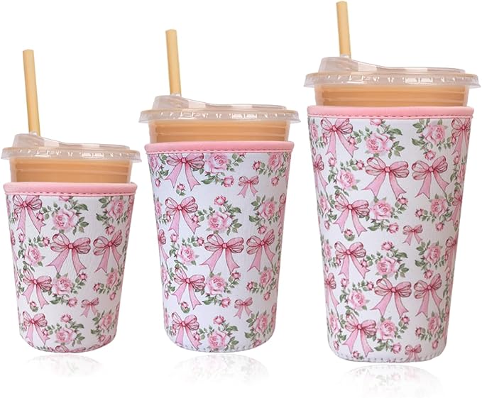 Reusable Insulated Neoprene Iced Coffee Cup Sleeve, Durable Drink Sleeve by Unknown