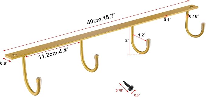 MOCOUM Under Cabinet Metal Mug Holder - Image 2