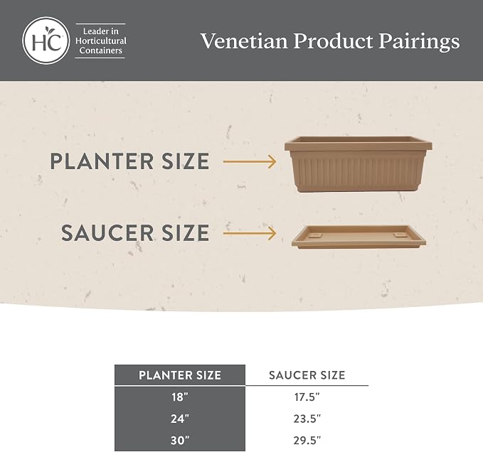 The HC Companies Venetian Rectangular Plant Tray - Image 7