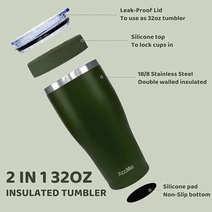 Universal Iced Coffee Sleeve, 32oz Stainless Steel Insulator Fits 16-32oz - Image 3