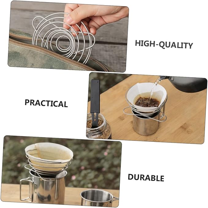 OSALADI Reusable Stainless Steel Manual Coffee Filter Funnel - Image 4