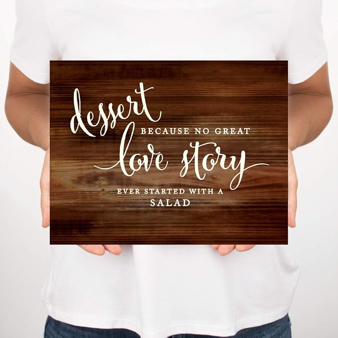 Andaz Press Wedding Party Signs, Rustic Wood Print, 8.5-inch x 11-inch - Image 3