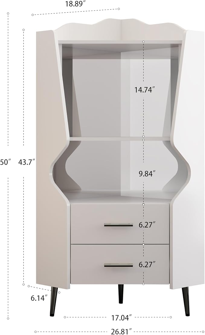 19" Wooden Corner Bar Cabinet - Image 2