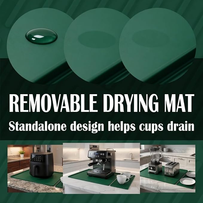 Silicone Coffee Bar Mat 24 x 16 in - Image 7
