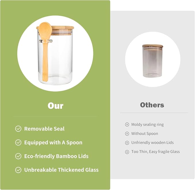 Airtight Food Storage Containers, Glass Canister - Image 3