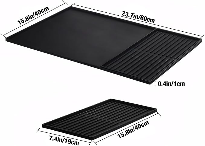 Coffee Bar Mat for Countertop, Emptycolor Heat Resistant Non-Slip Silicone - Image 6