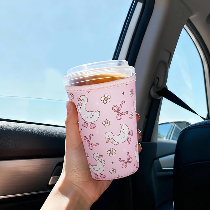 Reusable Insulated Sleeve for Iced Coffee Cup, Beverage Holder for Iced Coffee - Image 3