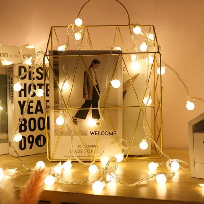Globe USB String Lights, 20ft 40 LED Globe USB Powered Fairy Lights Warm White - Image 3