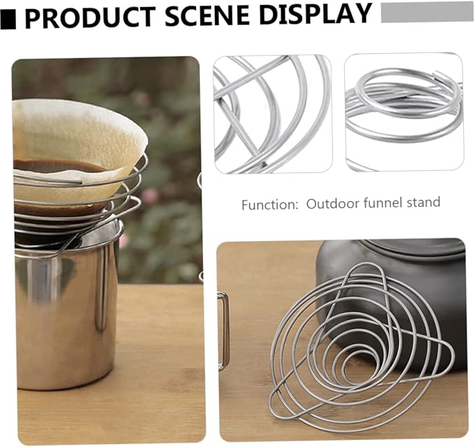 Alipis Stainless Steel Coffee Filter Funnel Fine Mesh Cup Household Filter - Image 9