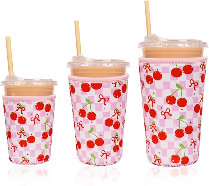 Reusable Insulated Neoprene Iced Coffee Cup Sleeve, Durable Drink Sleeve by Unknown
