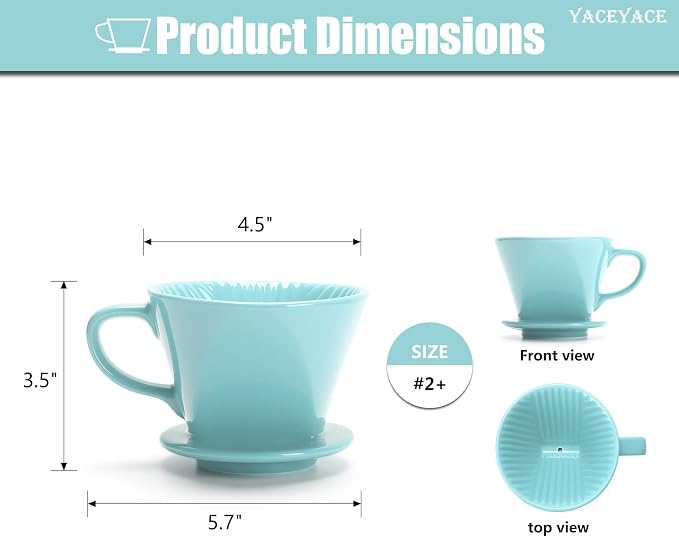 Pour Over Coffee Maker Ceramic, Pour Over Coffee Dripper - Image 2