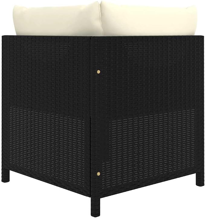 6 Piece Patio Lounge Set with Cushions, Modular Poly Rattan Outdoor Furniture - Image 5