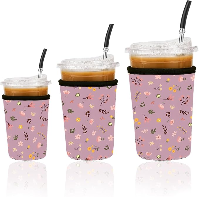 Reusable Insulated Neoprene Iced Coffee Cup Sleeve, Durable Drink Sleeve by Unknown