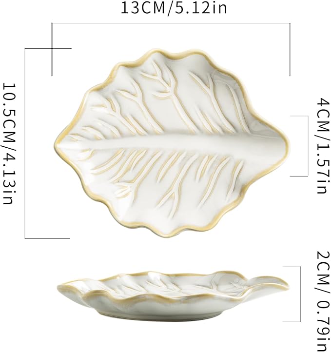 Ceramic Leaf Spoon Rest, Spoon Holder - Image 2