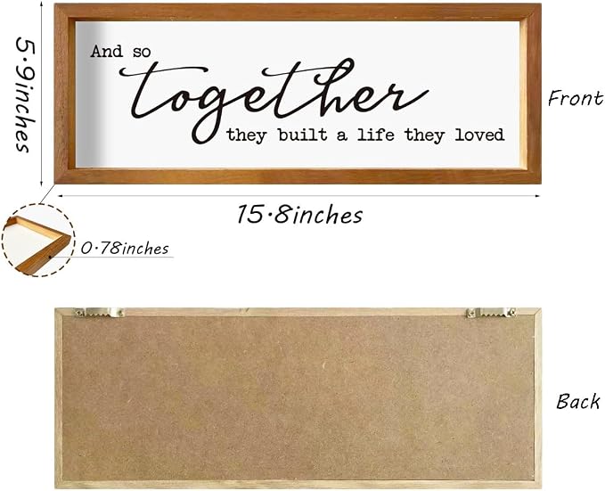 Wood Picture Frame Wall Decor Building A Shared Life Together Sign Marriage - Image 2
