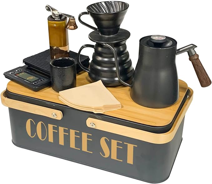 SOTECH Pour Over Coffee Maker Set Coffee Kettle Scale Ceramic Server Ceramic by SOTECHLLC