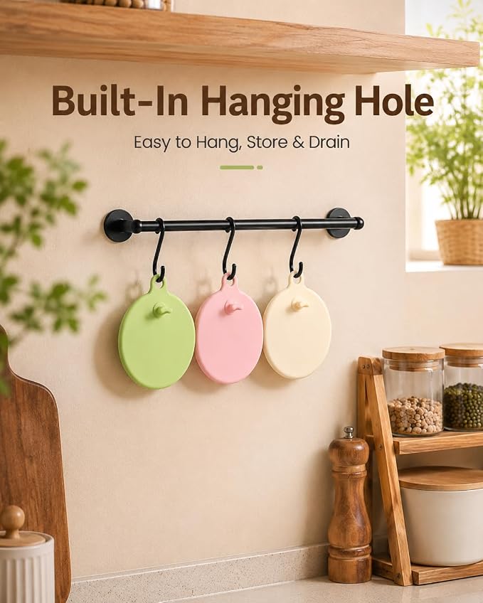 6 PCS Silicone Cup Lids, Reusable Anti-Dust Cup Lids - Image 7